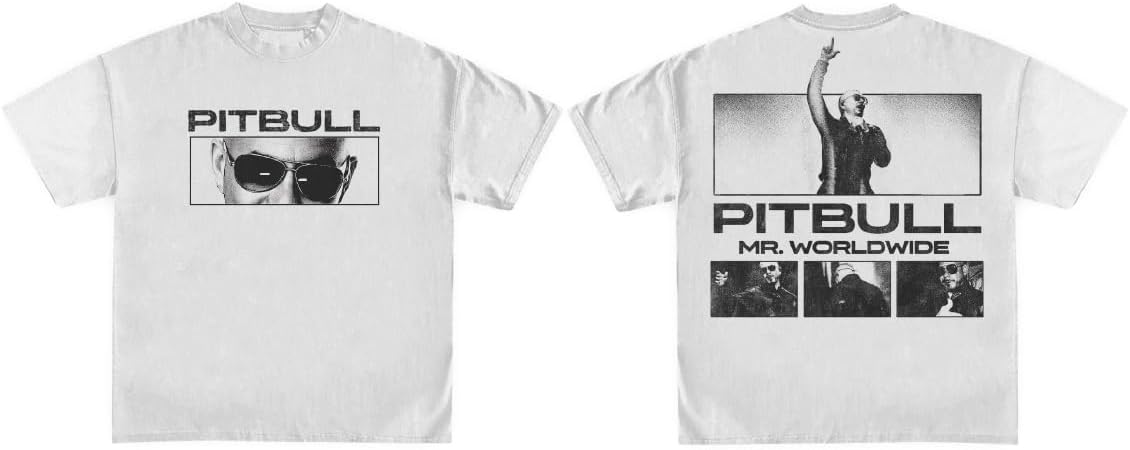 Pitbull Unisex Adult Pitbull Official Merch Mr. Worldwide T-Shirt