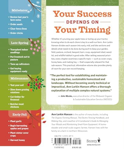 The Backyard Homestead Seasonal Planner: What to Do & When to Do It in the Garden, Orchard, Barn, Pasture & Equipment Shed by Ann Larkin Hansen