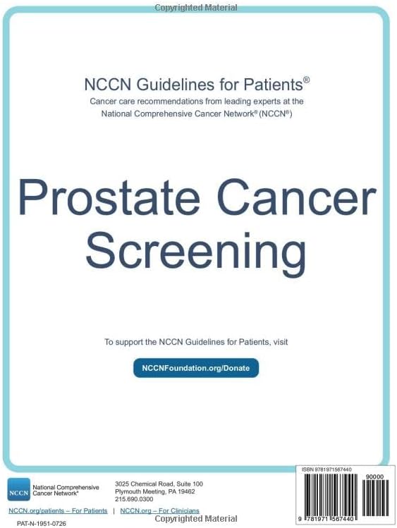 NCCN Guidelines for Patients® Prostate Cancer Screening by National Comprehensive Cancer Network® (NCCN®)