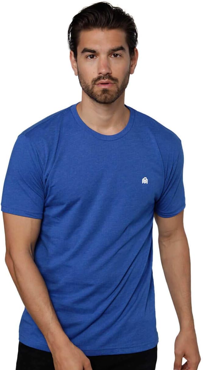 Mens T Shirts Soft Cotton Crew Neck Athletic Fit Casual Tees S-4XL