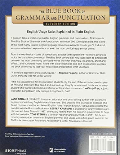 The Blue Book of Grammar and Punctuation: An Easy-to-Use Guide with Clear Rules, Real-World Examples, and Reproducible Quizzes by Jane Straus