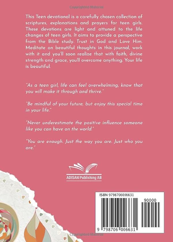 Devotional for Teen Girls: 3-minute Devotions and Daily Inspirations from The Bible for Teenage Girls (Confirmation Gifts for Teen Girls) by Eileen Nyberg