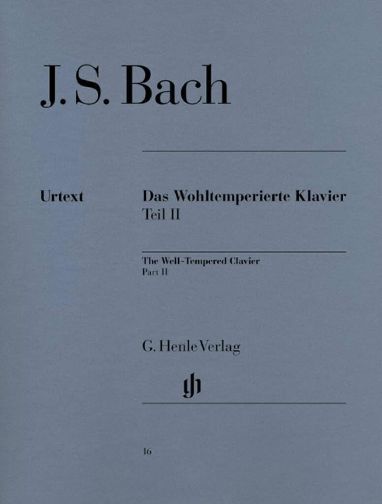 J.S. Bach The Well Tempered Clavier Part II | Piano Sheet Music Book BWV 870-893 Urtext Edition | Advanced Baroque Piano Songbook for Students and Teachers | Multilingual Fingered Study Edition by Johann Sebastian Bach