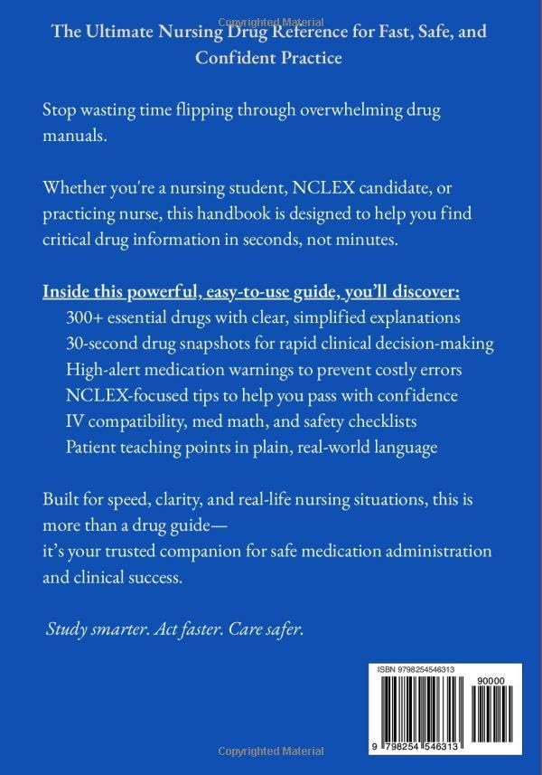Nursing Drug Reference Handbook 2026–2027: The Essential Nurses Quick Drugs Guide for Clinical Practice, Safety, Dosage and NCLEX Exam Success by Marcus Norwood