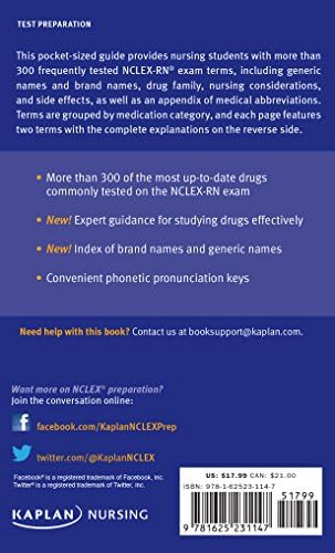 NCLEX-RN Drug Guide: 300 Medications You Need to Know for the Exam (Kaplan Test Prep) by Kaplan Nursing