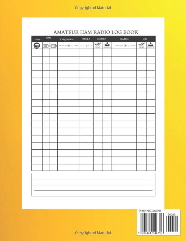Amateur Radio Station Log Book: Ham Radio Guide /120 page /8,5 x 11 in by A Souad Books