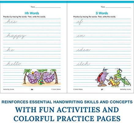 Carson Dellosa Grades 2-5 Cursive Handwriting Workbook, Writing Book With Sight Words, Sentences, and Letter Tracing Activities, Classroom or Homeschool Curriculum by Brighter Child