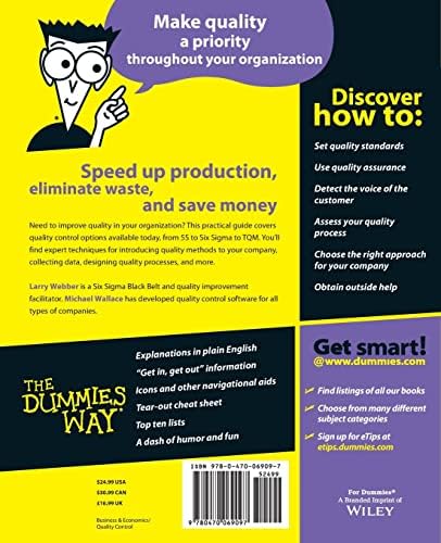 Quality Control for Dummies by Larry Webber