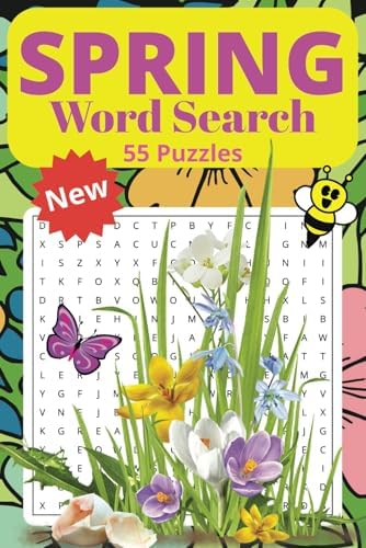Word Search Season of Spring for Adults, Seniors, Teens: 55 Unique Word Search Puzzles with Results. 6x9 Compact Paperback by ARA's Book Publishing