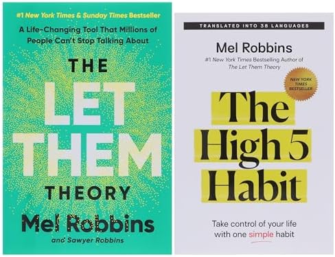Mel Robbins 2 Books Collection Set, The Let Them Theory and The High 5 Habit (Dragon Ball) by Mel Robbins