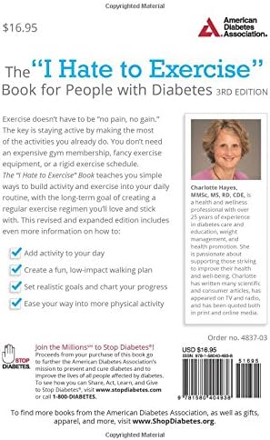 The "I Hate to Exercise" Book for People with Diabetes: Turn Everyday Home Activities into a Low-impact Fitness Plan You'll Love by Charlotte Hayes M.S.