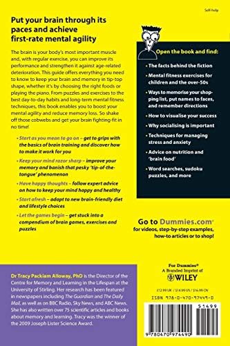 Training Your Brain For Dummies by Tracy Packiam Alloway