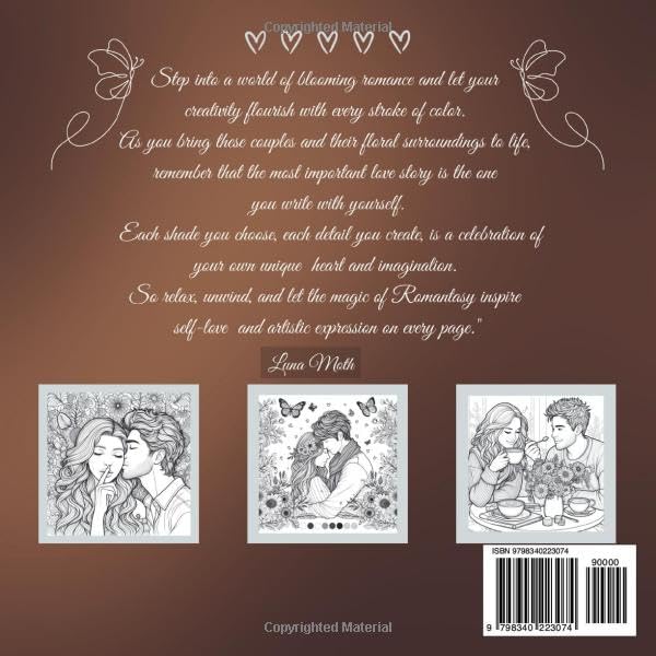 Romantasy Coloring Book: Romance Fantasy Book For Adults: Romantic Coloring Book for Men/Women/ Teens by Louna Moth