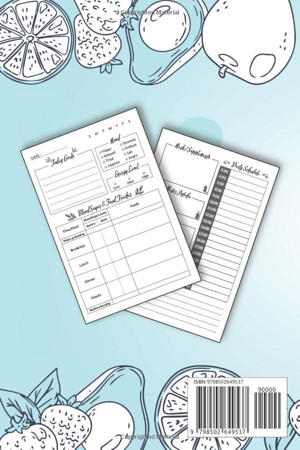 Diabetes Food Journal: A Daily Diabetic Tracker Log Book: Monitor Blood Sugar Level, Nutrition, and Activity - A No-Stress Food Diary by Sam Alfred