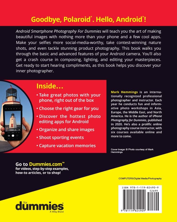 Android Smartphone Photography For Dummies by Mark Hemmings