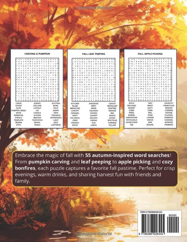 Crisp Leaves, Fall Word Search Book for Adults and Teens – Large Print: Relaxing and Fun Autumn Word Search Puzzles in Large Print – Cozy Indoor ... Puzzles for Teens, Adults, and Seniors) by Pixel Punk Studio