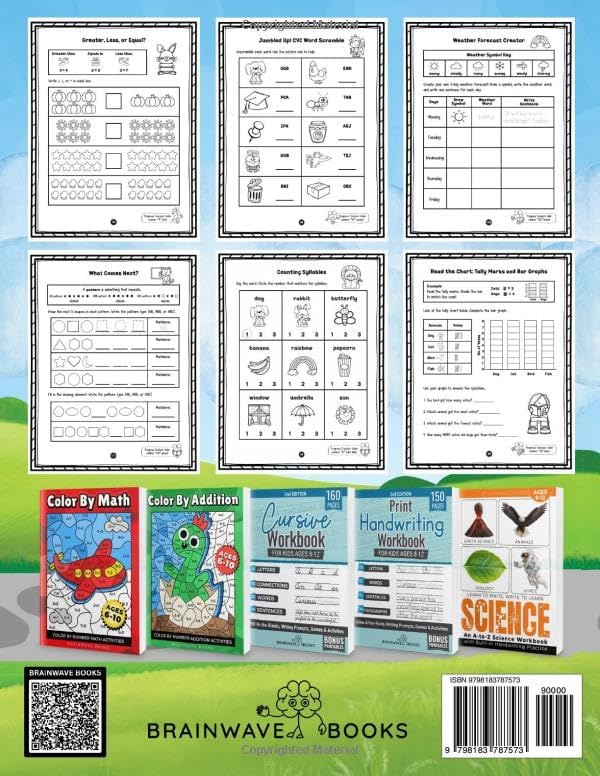 The Complete 1st Grade Workbook: 170+ Fun and Educational Activities to Build Confidence in Math, Reading, Writing, Science, and More for Kids Ages 6–8 — Master Every First Grade Skill! by BrainWave Books