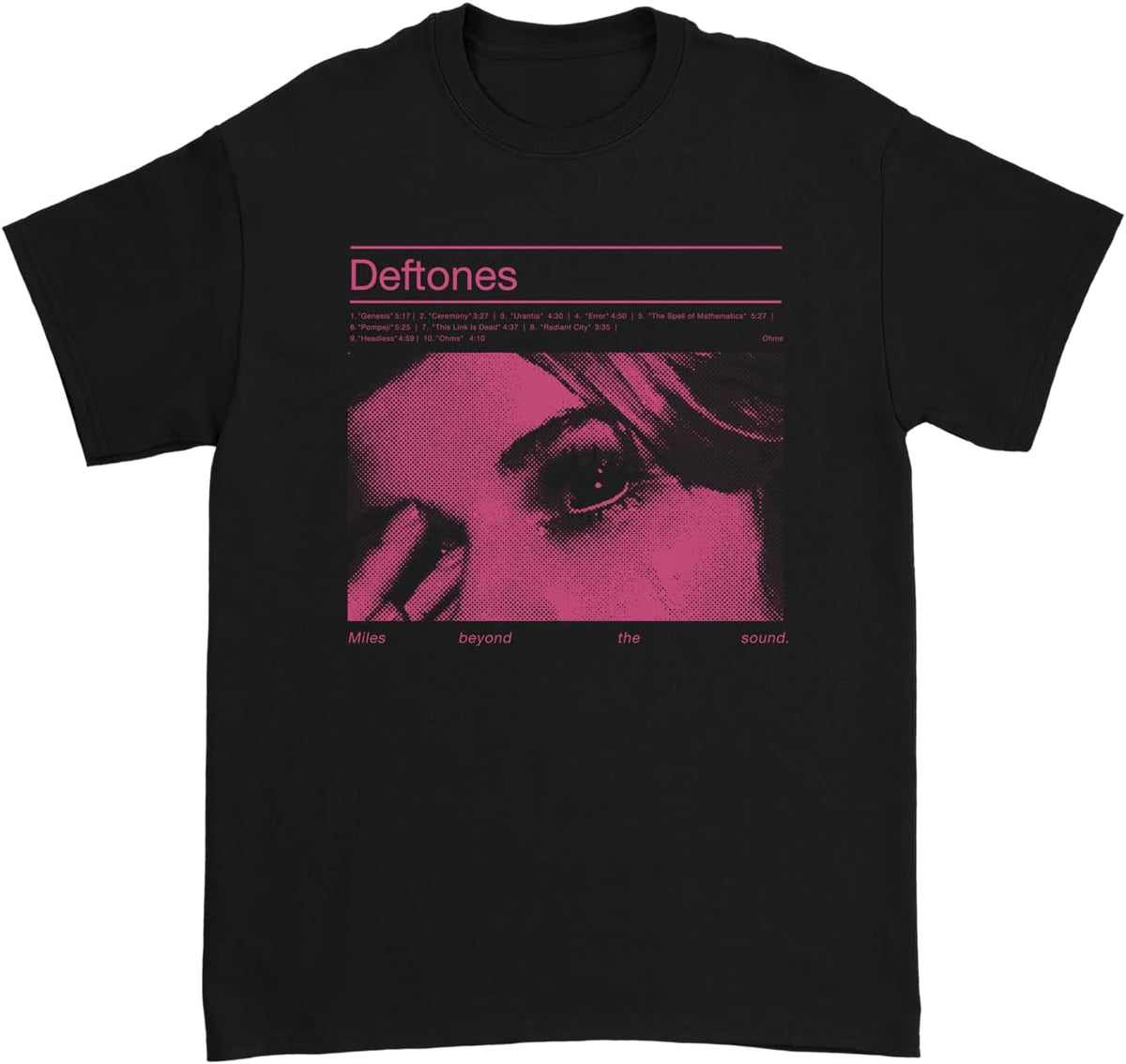 Deftones Unisex Adult Deftones Ohms Tracklist Tee