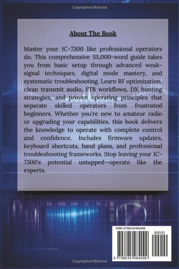 ICOM IC-7300 Complete User Guide 2026: Master Setup, Digital Modes, FT8, Weak Signal Reception & RF Gain Optimization for HF Amateur Radio by Nathan Holden