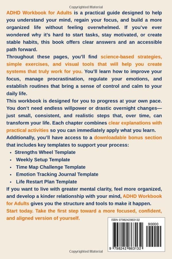 ADHD Workbook for Adults: A step-by-step guide to regain focus, organize your mind, and transform your life with proven strategies by Talia Velazquez Maza