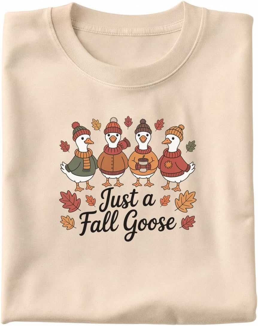 Fall Goose Autumn Graphic T-Shirt, Unisex