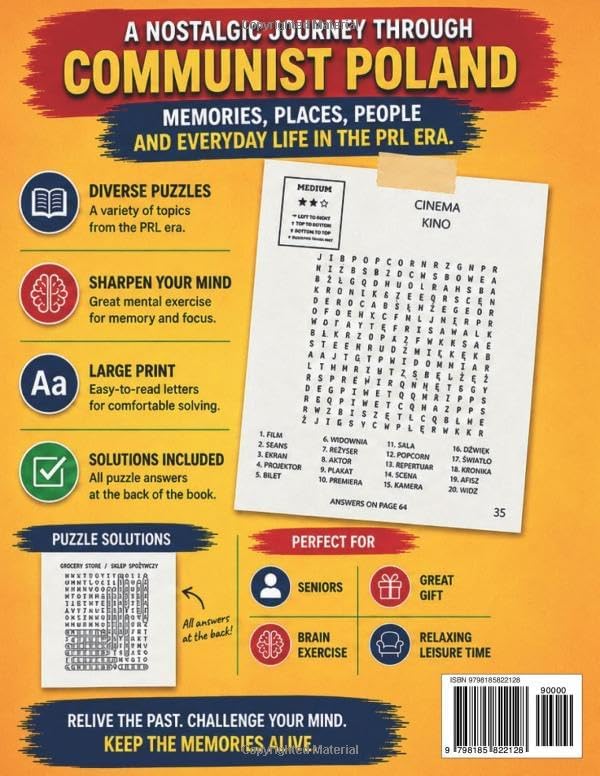 Senior Zone: Word Search Puzzles – Memories of Communist Poland Large Print: Explore the PRL Era Through Everyday Life, Retro Culture, Iconic Brands, ... Traditions, and Three Difficulty Levels by SAFIA D