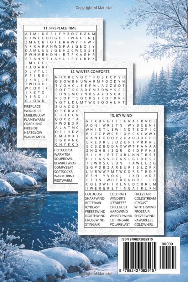 Winter Word Search: 84 Puzzles with 2000+ Words for Teens, Adults and Seniors (Large Print Word Search Series) by James Riverwood