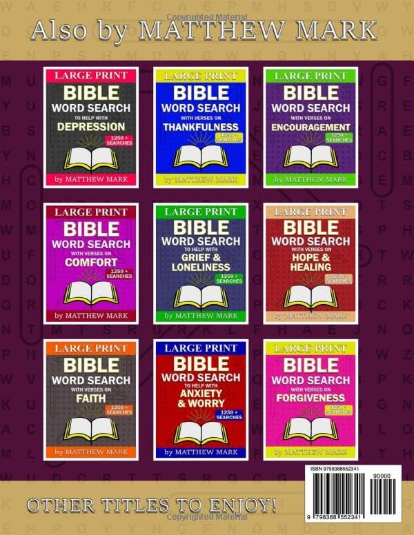 Large Print Bible Word Search – with Verses on the theme of Prayer by Matthew Mark