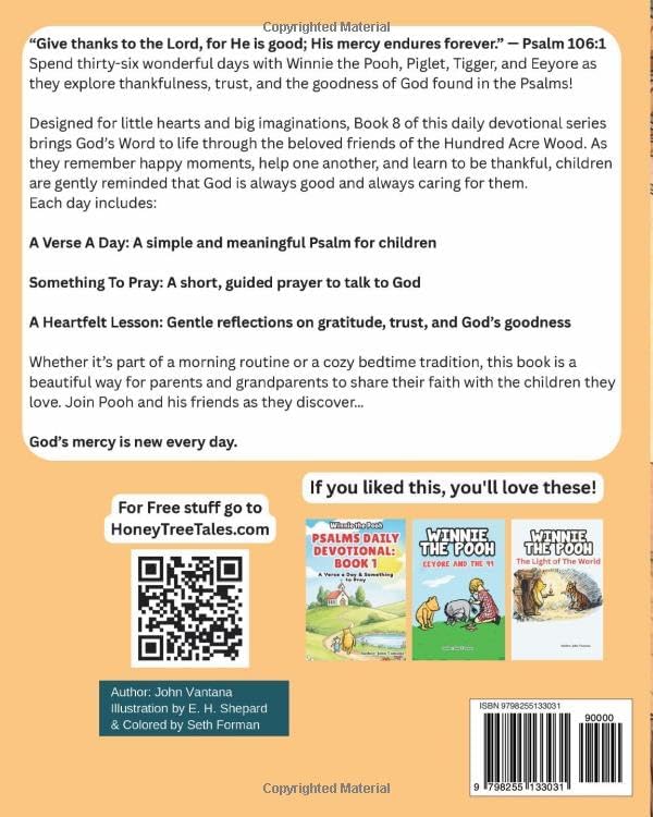 Psalms Daily Devotional: Book Eight: A Verse a Day & Something to Pray with Winnie-the-Pooh: A Verse A Day & Something To Pray: Days 258-293 (Honey Tree Tales) by John Vantana