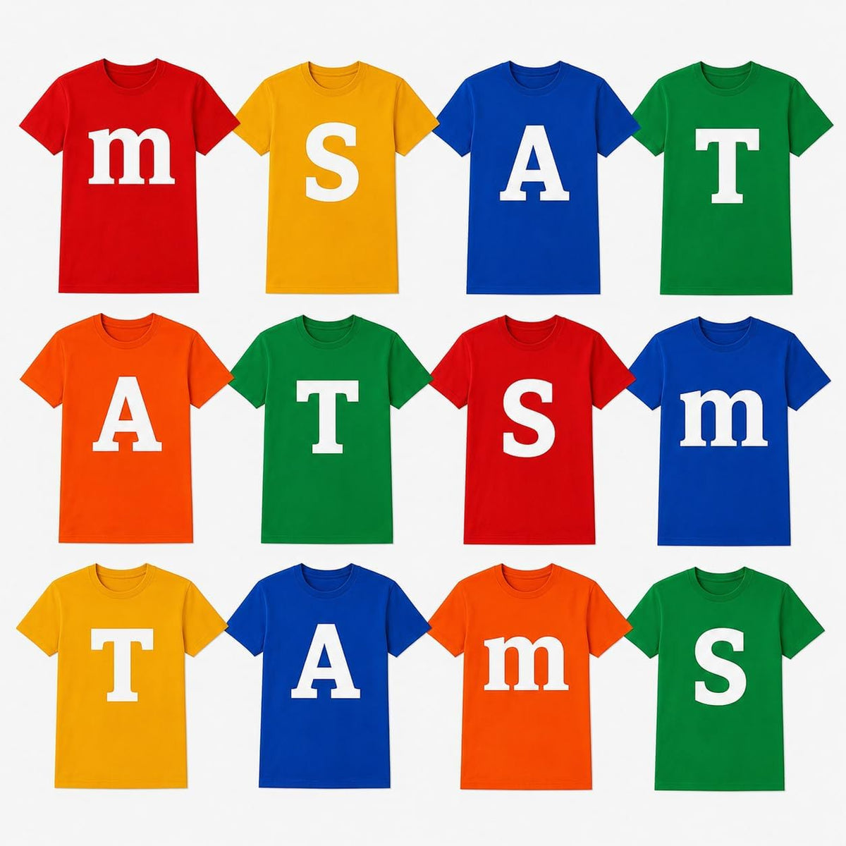 Veracco Initial S M T-Shirt Men Funny Halloween Group Outfit Multicolor