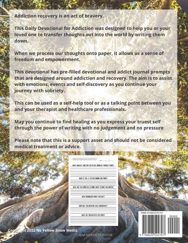 Daily Devotional for Addiction, Devotional for Addicts: Addict Journal Prompts to Help With Recovery After Rehab, Gift for Someone in Recovery by LEO Warriors