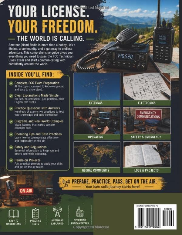 HAM RADIO TECHNICIAN CLASS STUDY GUIDE 2026-2030: Everything You Need to Pass Your FCC Exam and Get Confidently on the Air — Electronics, Antennas, Operating, Safety, and Real-World Projects by Kenneth J. Duran
