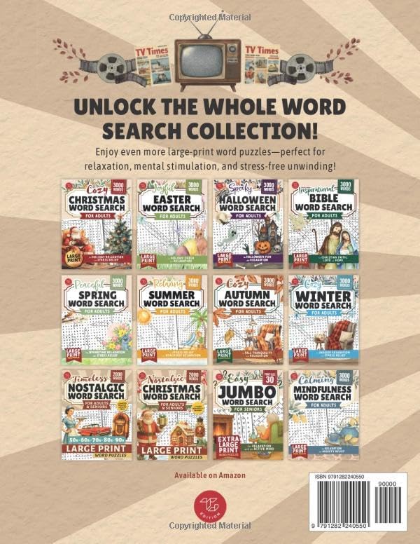 Classic TV Word Search for Adults and Seniors: Large Print Word Puzzles for Relaxation and Sparking Memories (Word Find Books For Adults) by TG Edition