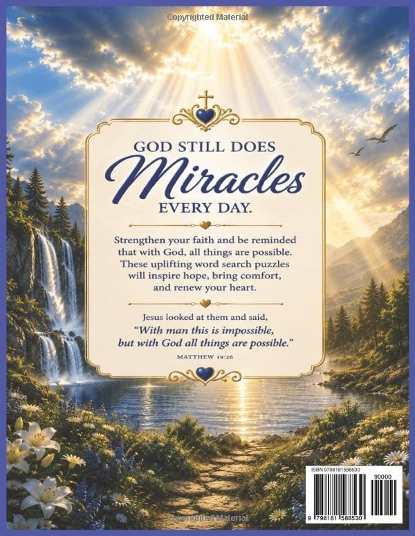 Bible Word Search: Large Print Miracles Edition for Women and Seniors | 120 Inspiring KJV Scripture Puzzles for Hope and Healing by Voion Publishing
