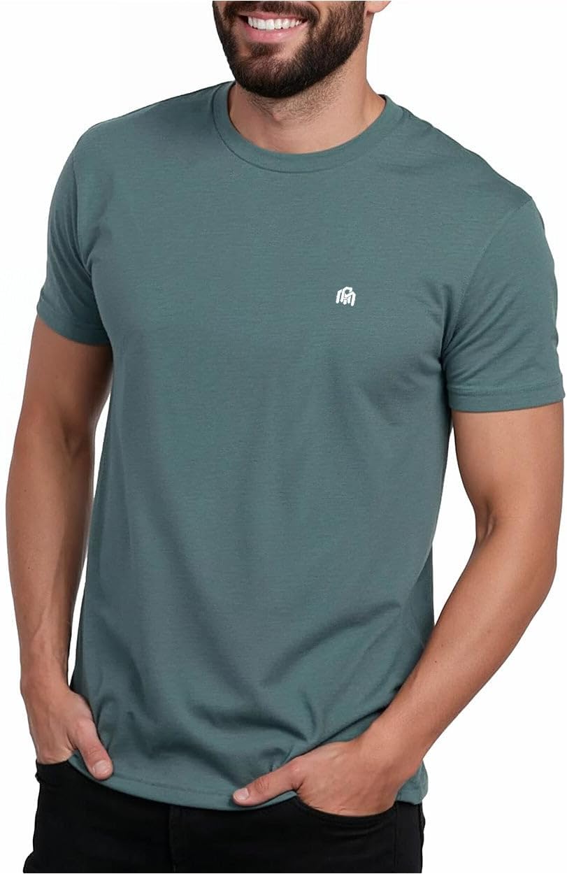 Mens T Shirts Soft Cotton Crew Neck Athletic Fit Casual Tees S-4XL