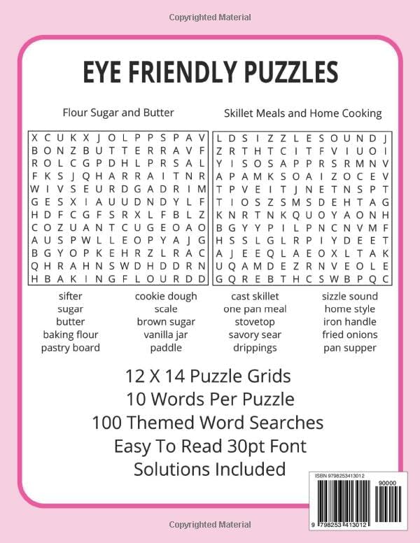 Extra Large Print Word Search for Seniors: 100 Comfort Foods and Baking Puzzles with Big Letters for Easy Reading, Relaxation, and Gentle Brain Exercise by Arlo Wrenley