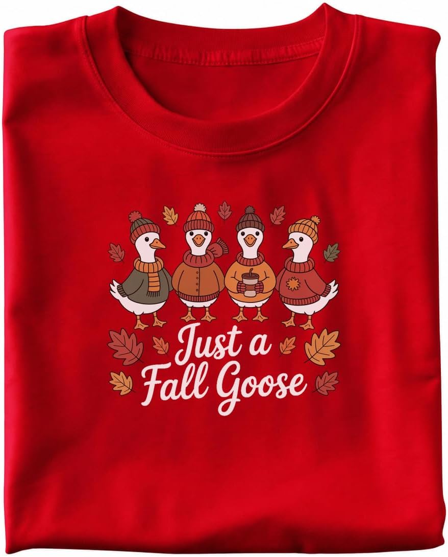 Fall Goose Autumn Graphic T-Shirt, Unisex