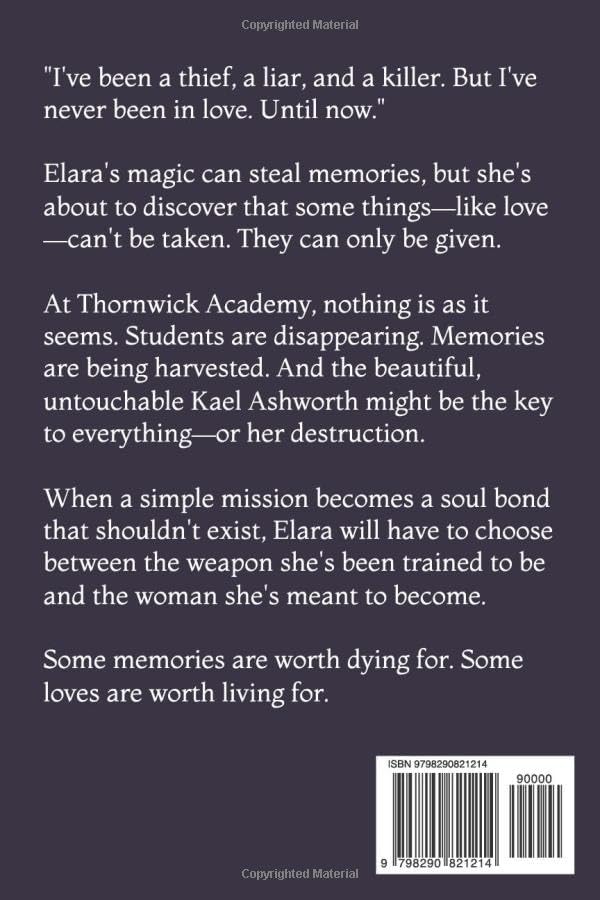 THE MEMORY THIEF: A Dark Academia Romantasy by Lyra Blackthorne