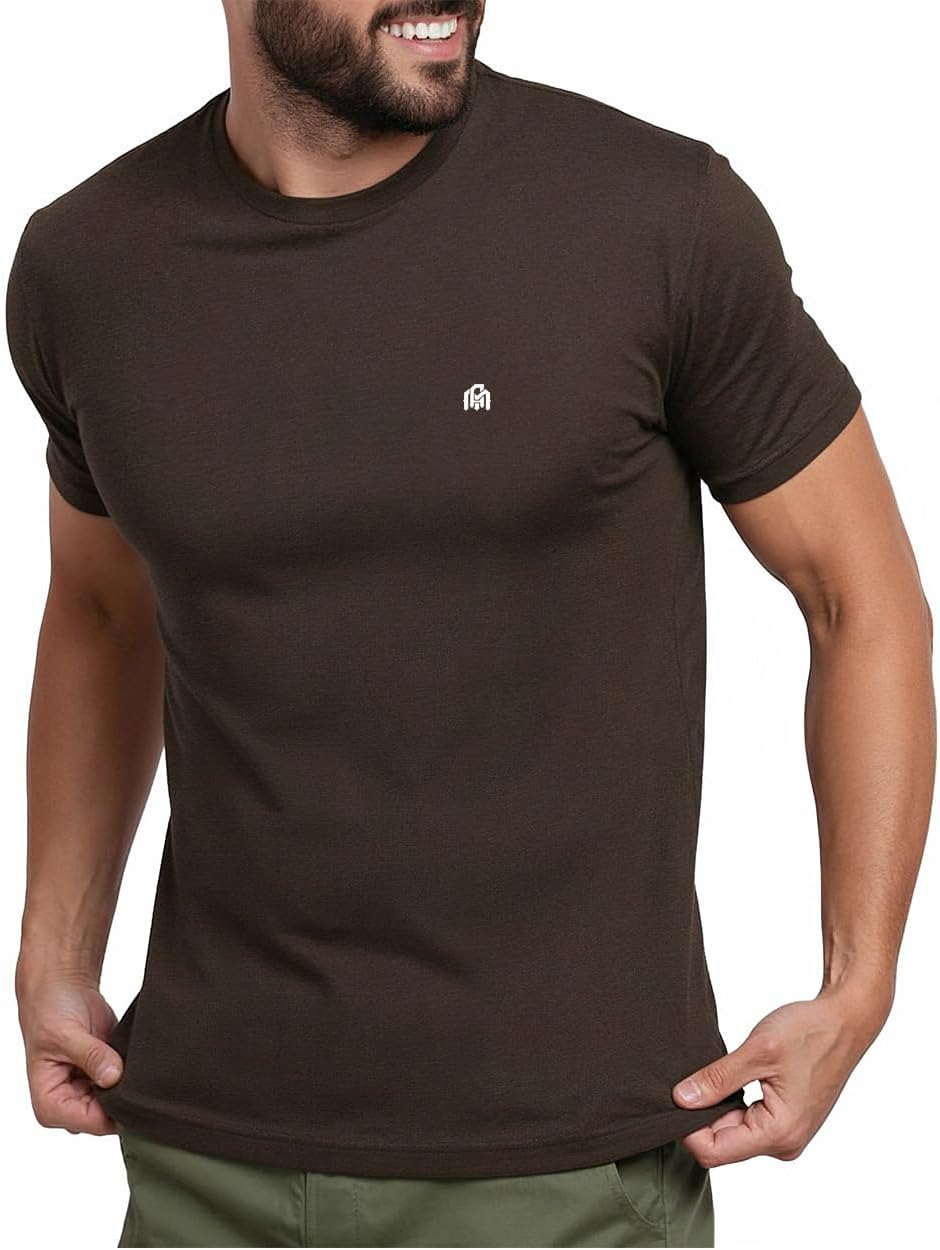 Mens T Shirts Soft Cotton Crew Neck Athletic Fit Casual Tees S-4XL