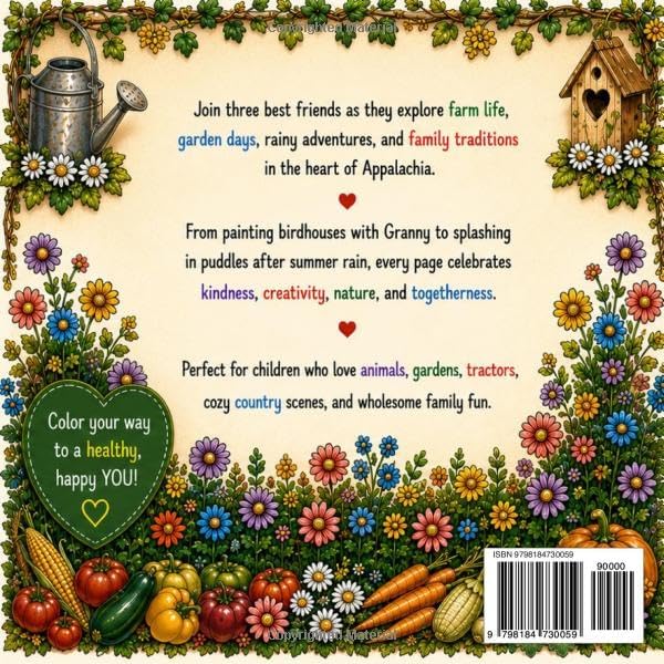 Coloring Through Appalachia: Farm and Garden Days by Ashley Webb