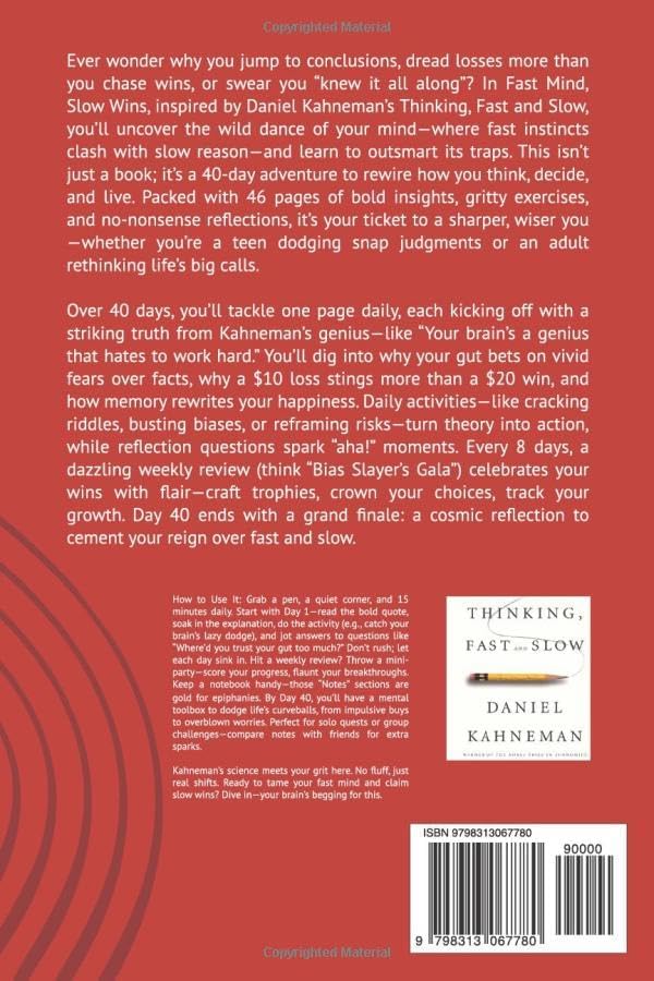 Fast Mind, Slow Wins: A 40-Day Workbook to Master Your Thinking Traps by huseyin oguz
