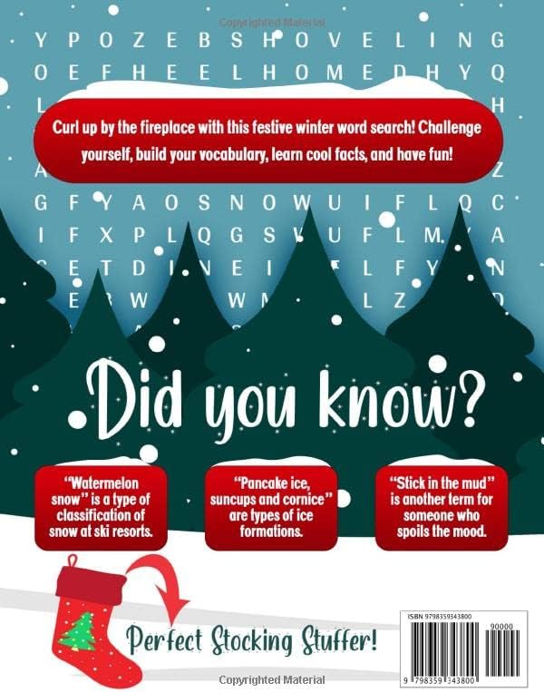 Large Print Winter Word Search for Adults: Over 1000 Cozy Winter and Christmas Themed Words to Find for Adults & Seniors in Easy to Read Font by Stuart M. Reid