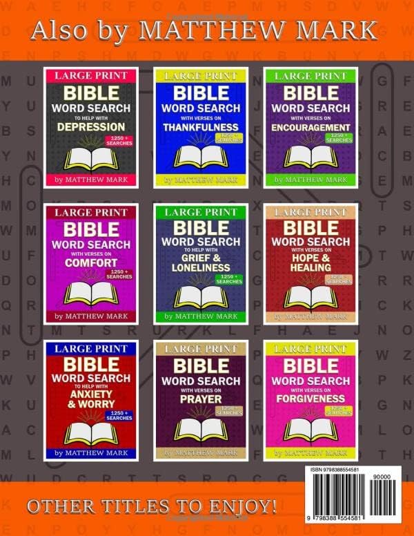 Large Print Bible Word Search – with Verses on Faith by Matthew Mark