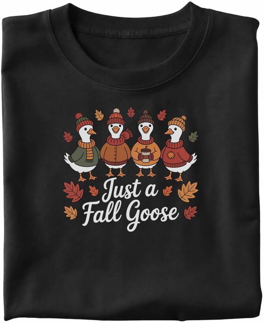 Fall Goose Autumn Graphic T-Shirt, Unisex