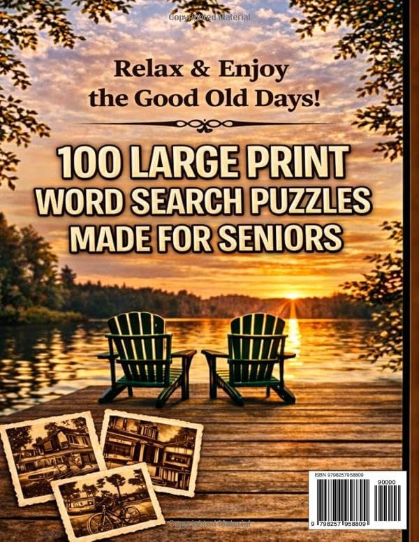Large print word search puzzles for seniors: NOSTALGIC MEMORIES: 100 EASY PUZZLES WITH 2000 WORDS FOR RELAXATION AND BRAIN FUN by Brian R Flynn