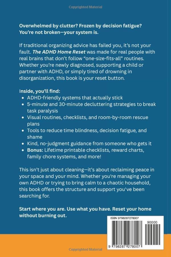 The ADHD Home Reset: Simple Organizing and Cleaning Solutions That Actually Work (5-Minute Fixes for ADHD Chaos) by Carissa Mckinney