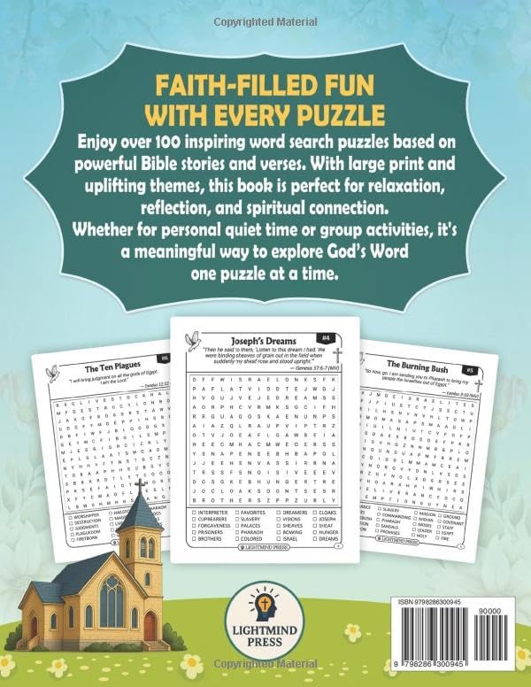 Ultimate Bible Word Search: Inspiring Bible Puzzles to Boost Your Faith and Focus – Large Print Activities for Adults and Seniors by LightMind Press