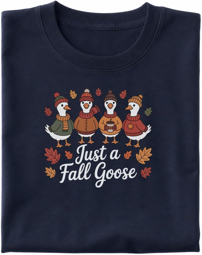 Fall Goose Autumn Graphic T-Shirt, Unisex
