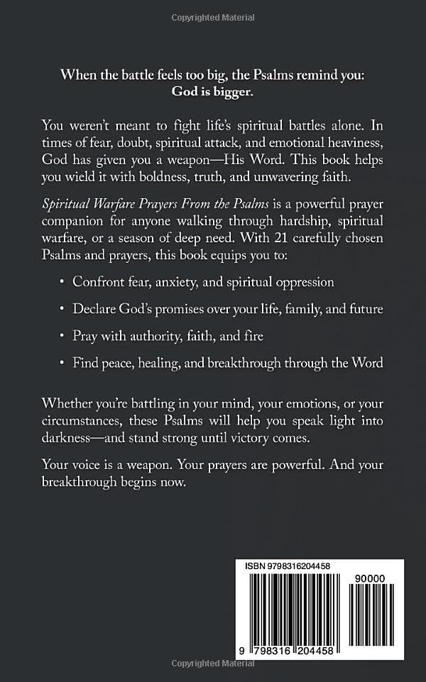 Spiritual Warfare Prayers From the Psalms: Finding Strength, Protection, and Breakthrough in God's Word - A Devotional Guide for God's Covering, Provision, Wisdom, Courage, and Cleansing by Ephesians 521 Ministries