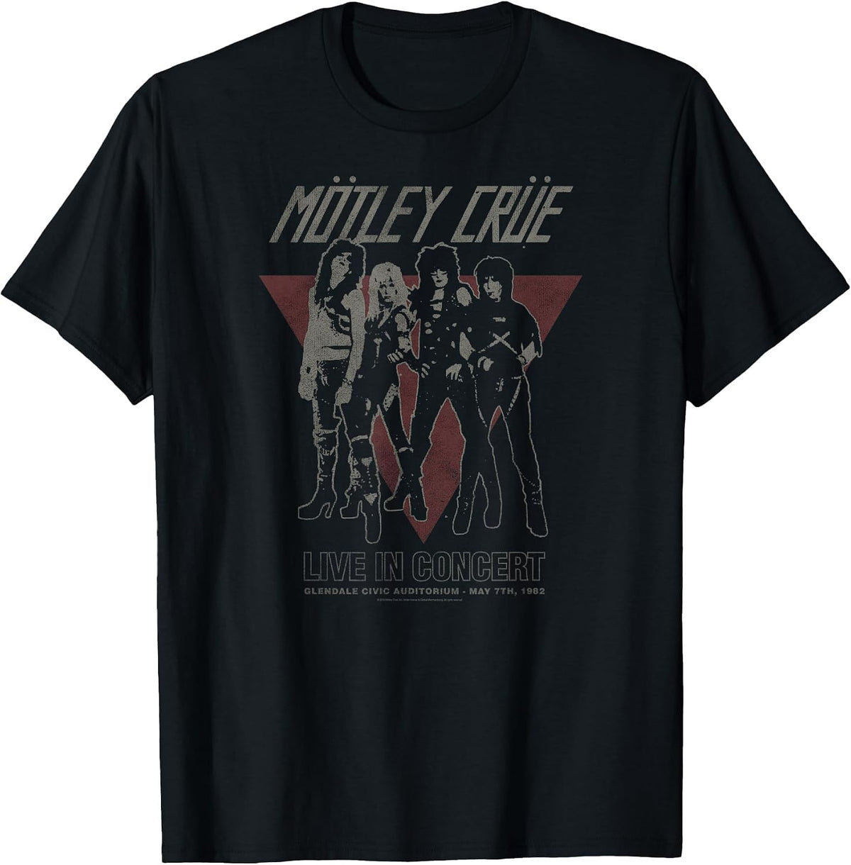 Mötley Crüe Vintage Glendale T-Shirt Tee for Men Women Classic Rock Band Tees